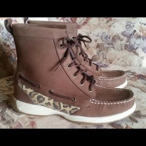 Sperry Top-Sider Hikerfish Leopard Print Boots